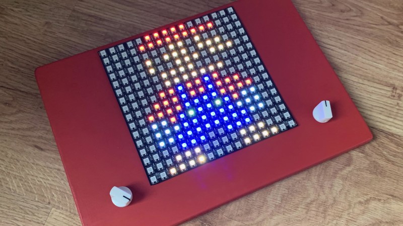 Etch-a-sketch made with LEDs